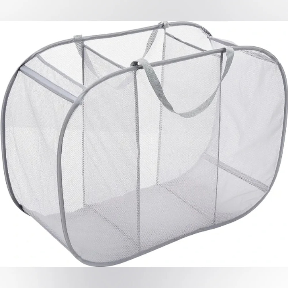 Whitmor Pop and Fold Laundry  Sorter, Paloma Gray